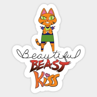 Beautiful Beast Kiss Sticker